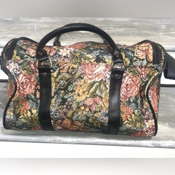Verdi Vintage 90s Floral Tapestry Luggage matching set of 4 suit case vacation - Picture 6 of 15